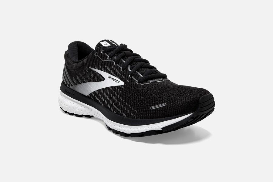 Brooks Israel Ghost 13 Road Running Shoes Womens - Black/White - HRL-691724